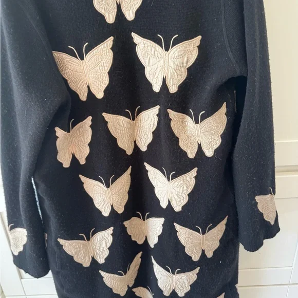 Johnny Waas Embroidered Cardigan with Butterfly Design - Picture 5 of 12